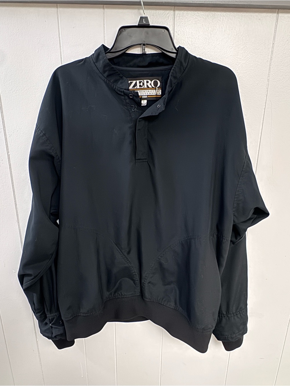 Zero Restriction lightweight microfiber 1/4 snap pullover golf windshirt jacket.